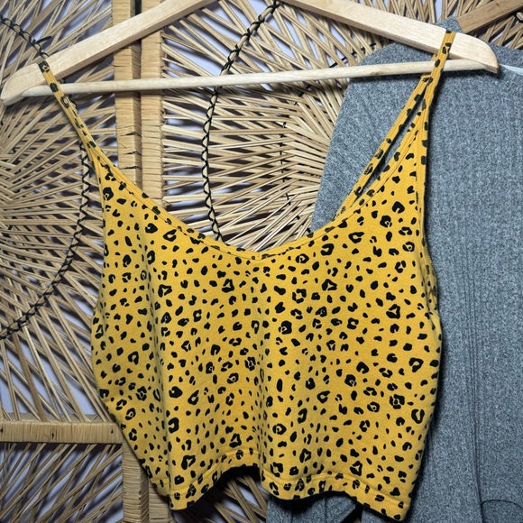 Artizia Size L Yellow Leopard Print Crop Top/Oversized Grey Long-sleeve Bundle - Picture 3 of 8